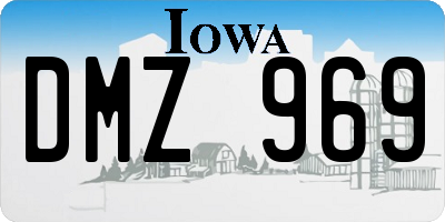 IA license plate DMZ969