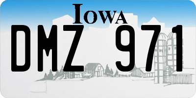 IA license plate DMZ971