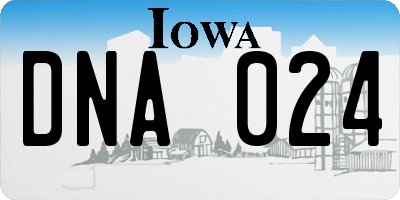 IA license plate DNA024