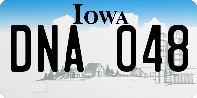 IA license plate DNA048