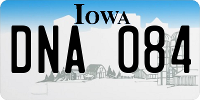 IA license plate DNA084