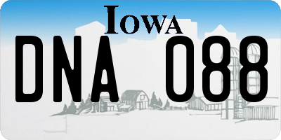 IA license plate DNA088