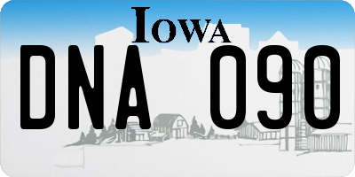 IA license plate DNA090