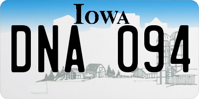 IA license plate DNA094