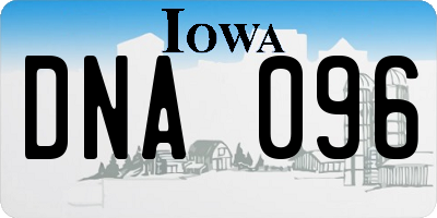 IA license plate DNA096