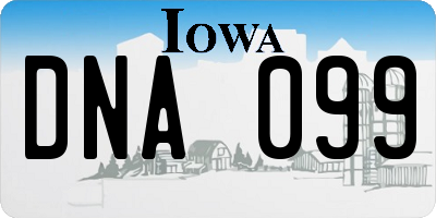 IA license plate DNA099