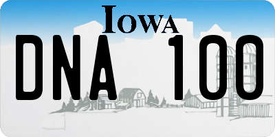IA license plate DNA100