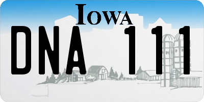 IA license plate DNA111