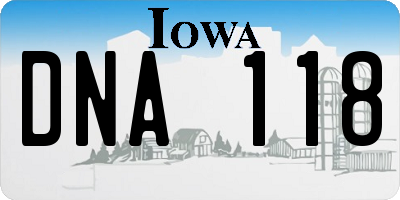 IA license plate DNA118