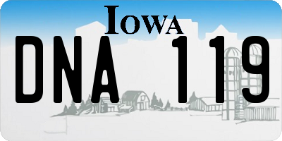 IA license plate DNA119