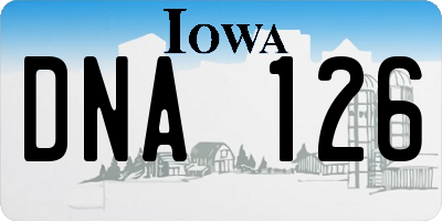 IA license plate DNA126