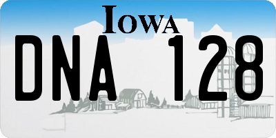 IA license plate DNA128
