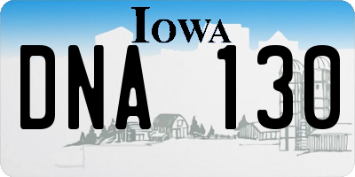 IA license plate DNA130