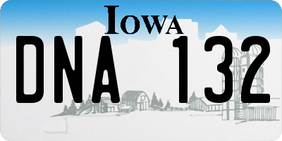 IA license plate DNA132