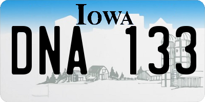 IA license plate DNA133