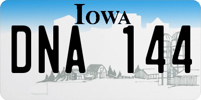IA license plate DNA144
