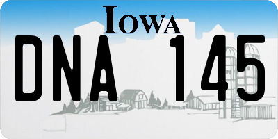 IA license plate DNA145
