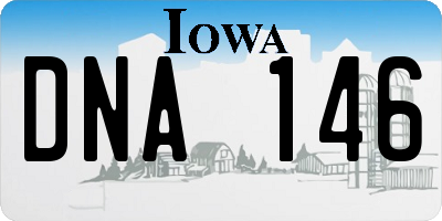 IA license plate DNA146