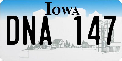 IA license plate DNA147