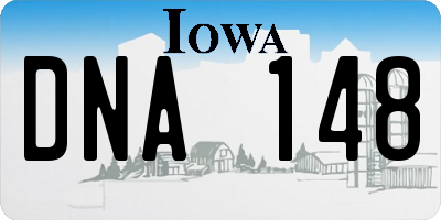 IA license plate DNA148
