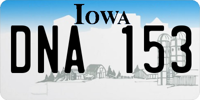 IA license plate DNA153