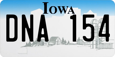IA license plate DNA154
