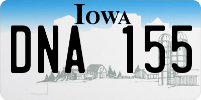 IA license plate DNA155