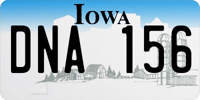 IA license plate DNA156