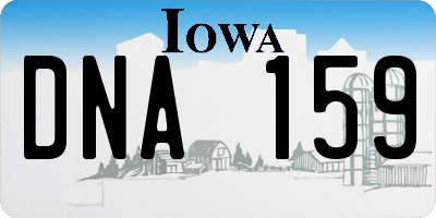 IA license plate DNA159