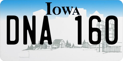 IA license plate DNA160