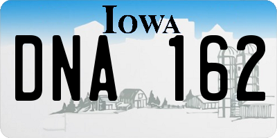 IA license plate DNA162