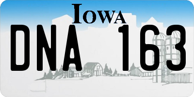 IA license plate DNA163