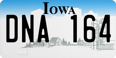 IA license plate DNA164