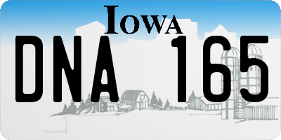 IA license plate DNA165