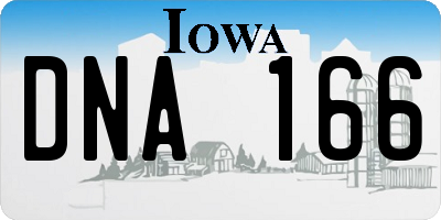 IA license plate DNA166