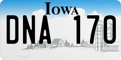 IA license plate DNA170