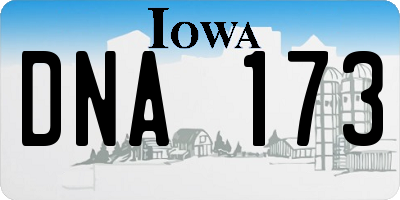 IA license plate DNA173