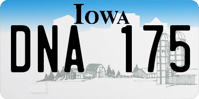 IA license plate DNA175