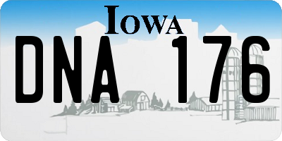 IA license plate DNA176