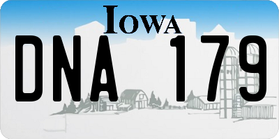 IA license plate DNA179