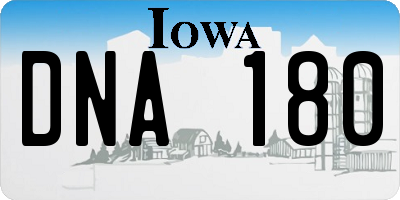 IA license plate DNA180