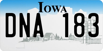 IA license plate DNA183
