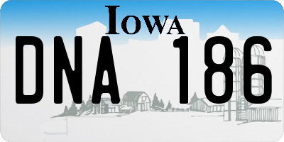 IA license plate DNA186