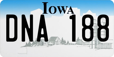 IA license plate DNA188