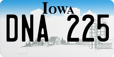 IA license plate DNA225