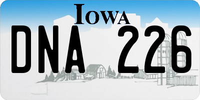 IA license plate DNA226