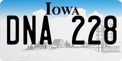 IA license plate DNA228