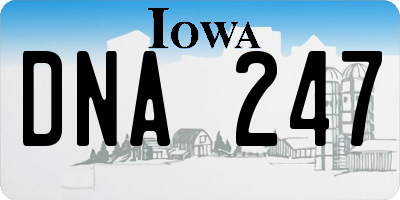 IA license plate DNA247