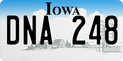 IA license plate DNA248