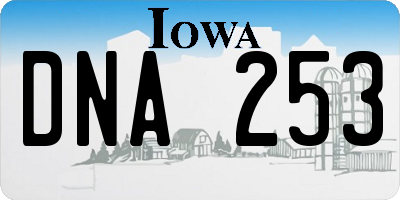 IA license plate DNA253